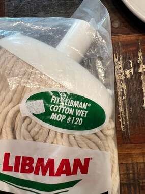 Libman #111 Cotton Wet Mop Head Refill for #120 Cotton Wet Mop
